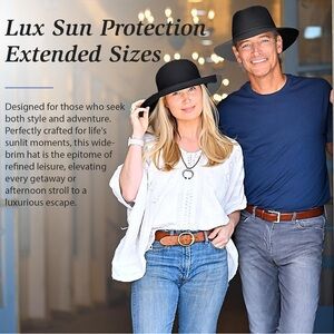 NWOT!  Wallaroo Sun Protection Fedora Stylish Black Woven Hat